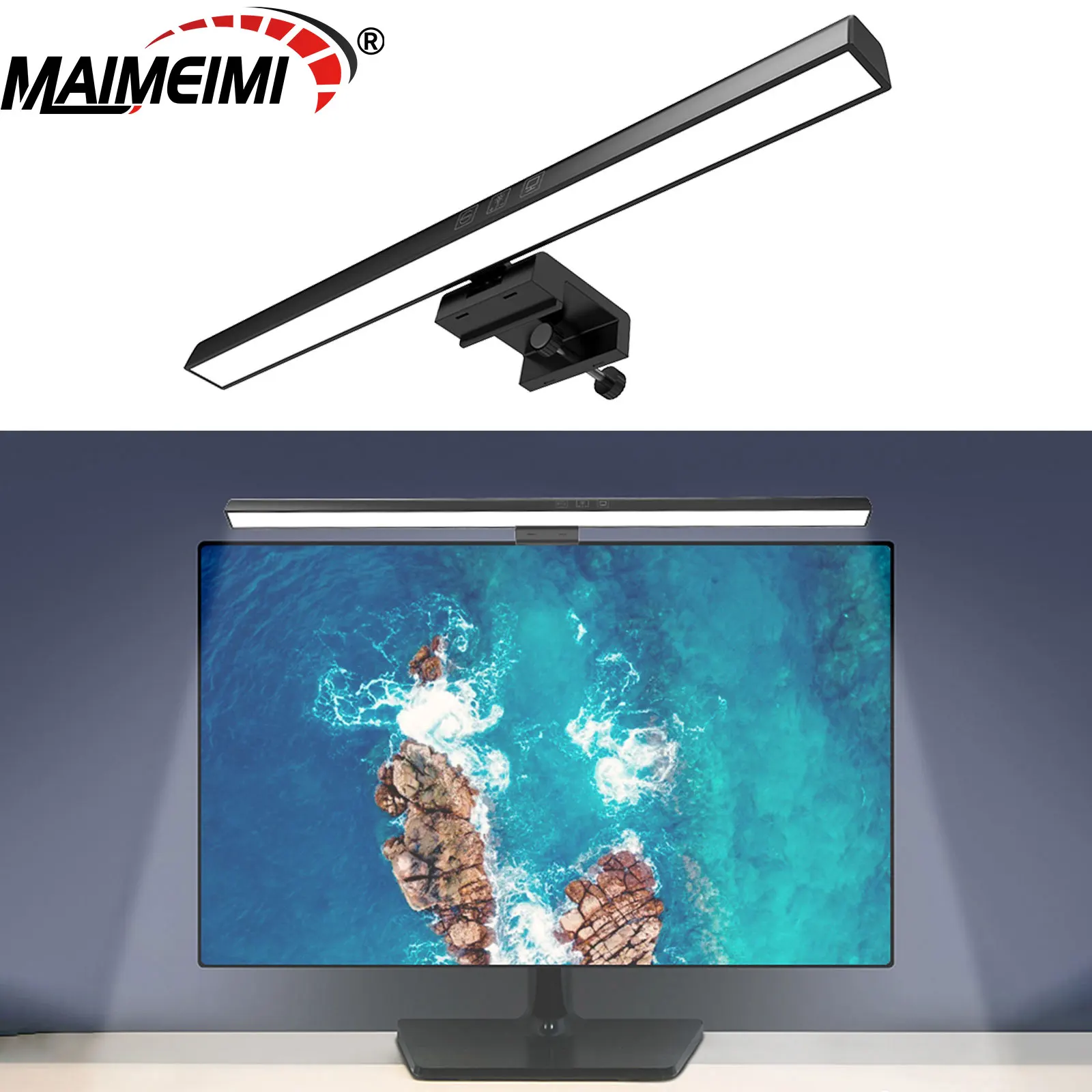 

Настольная лампа для ухода за глазами, 33 см, 50 см, светодиодная световая панель для монитора компьютера, ПК, панель с бесступенчатым затемнением, лампы для чтения