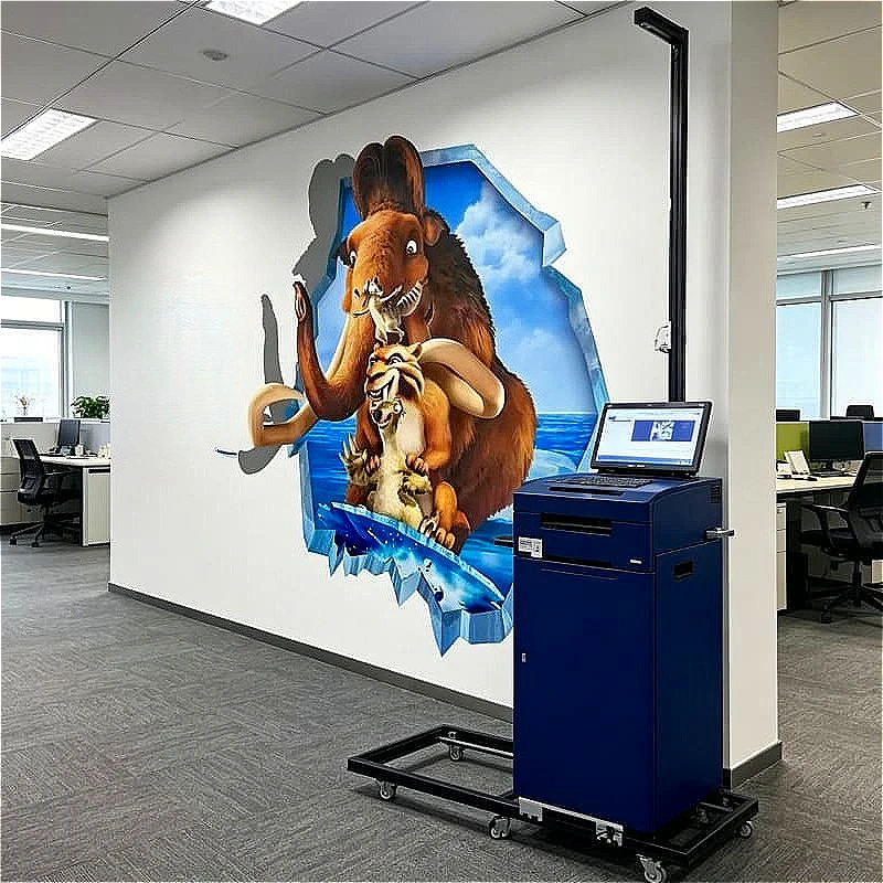 2880dpi High Resolution UV Wall Printer Vertical 3D Inkjet For Glass Acrylic Wood Metal Tile Stone Direct Printing Customized