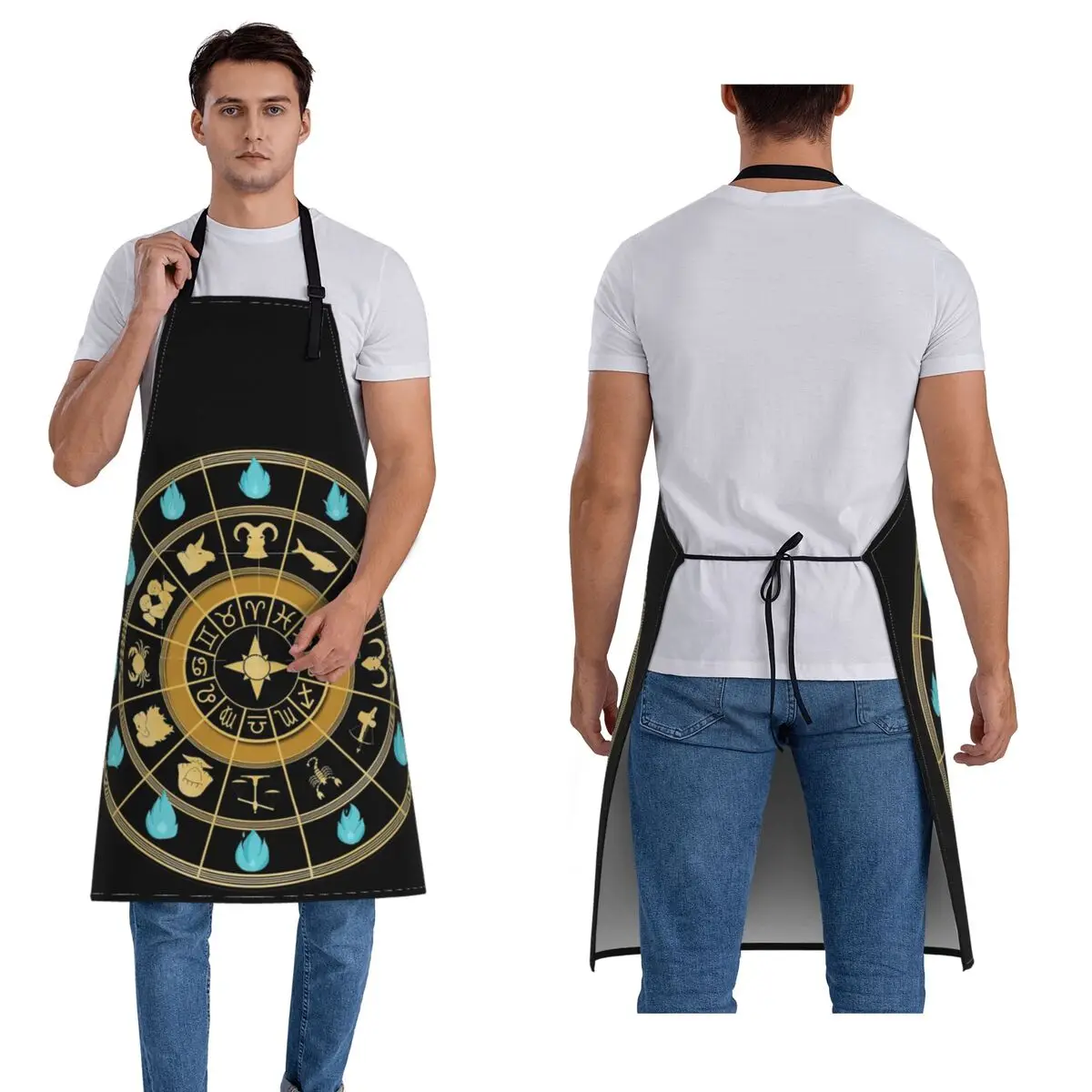 

Фартуки Saint Seiya, шеф-повар, кулинария, кухня, Tablier, водонепроницаемый нагрудник, кухонный сарафан для уборки для женщин и мужчин, садоводство