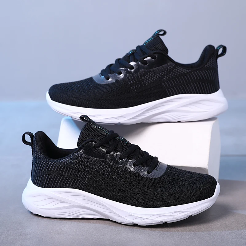

Women Casual Breathable Tennis Sneakers Lightweight Mesh Vulcanized Shoes with Soft Sole Shock-absorbing Outdoor Running Shoes