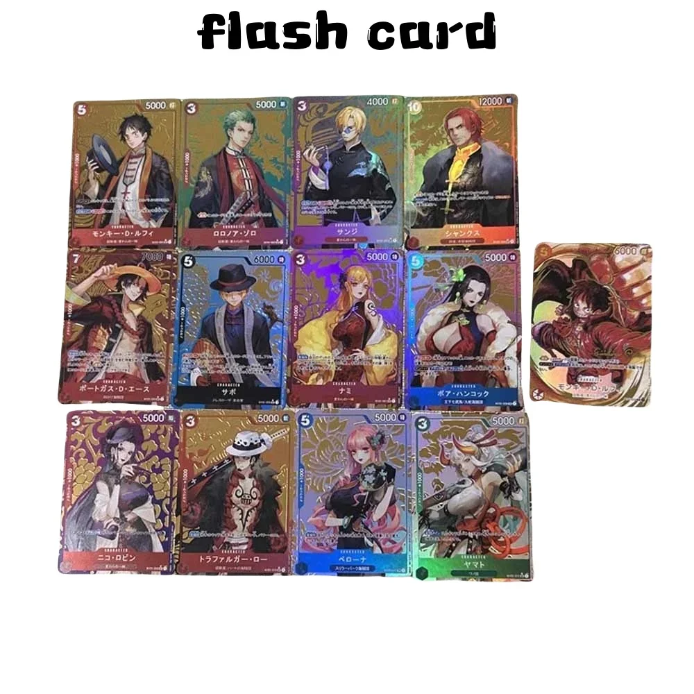 

DIY ONE PIECE NAMI SABO Original Flash Card Series 9PCS Anime Peripheral Game Collection Card Holiday Gift for Children