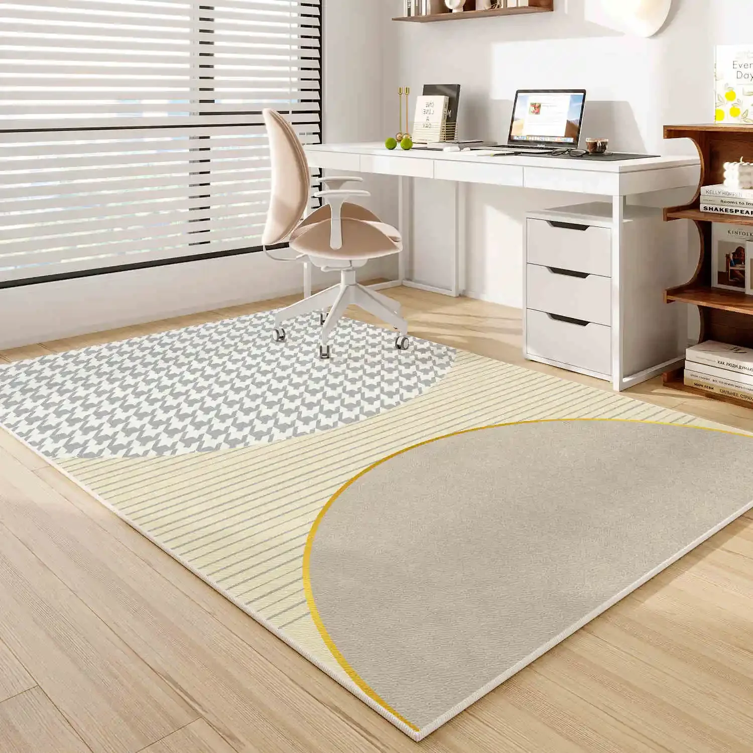 ZYModern living room carpets have a high-end texture. Sofas, coffee tables, floor MATS and home decorations
