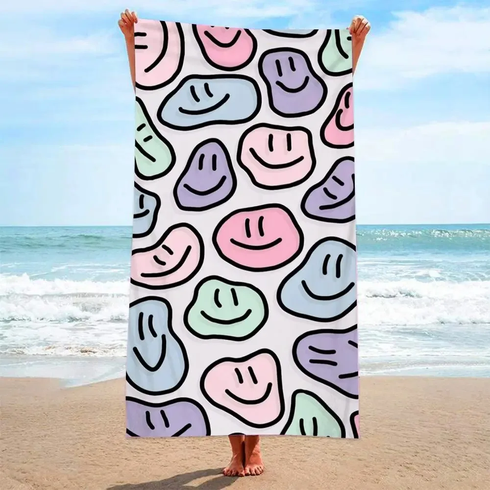 Beach Towel Sand Free Quick Soft-touching Dry Large Floral Print Microfiber Beach Towel Women Men Travel Bohemian Style