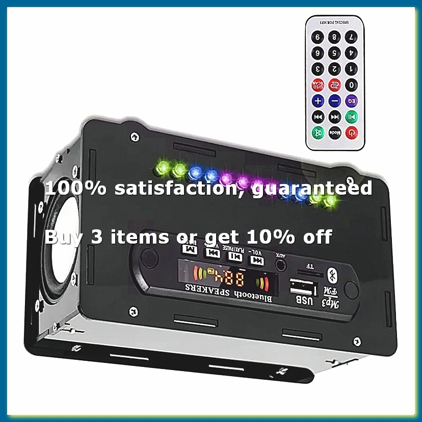 ●DIY Bluetooth Speaker Kit LED FM Radio USB Home Sound Amplifier with Digital Display Soldering Project Practice