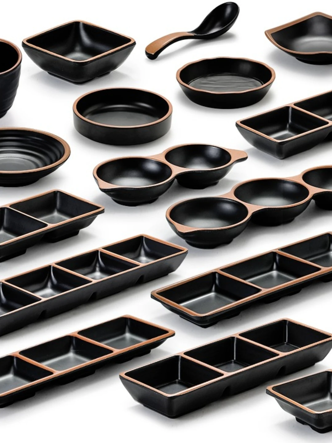 Bla Tee ids Plato de condimentos Coreano Sle BBQ Salsa de inmersión Di Melne Vajilla Plato de especias japonés Sle Imitación Po...