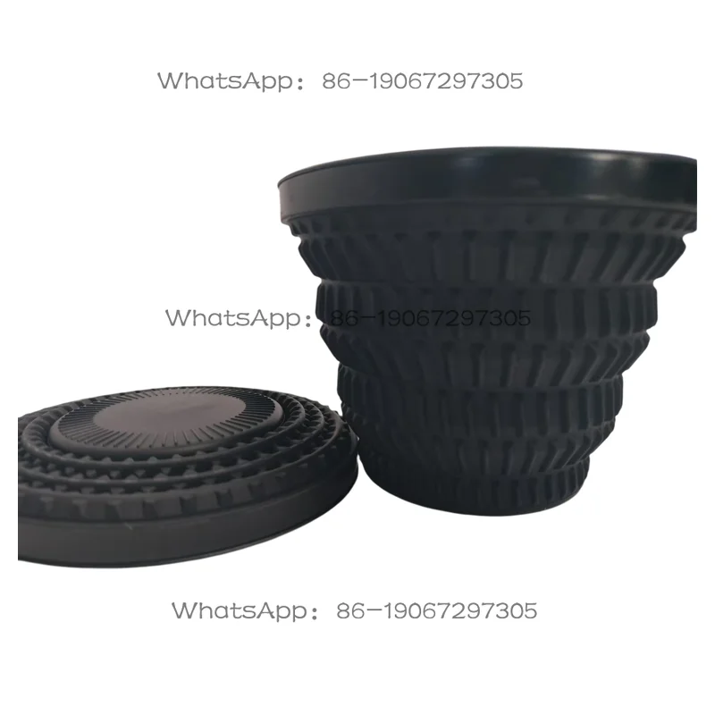 Black multi-layer texture folding water cup large capacity sense design household beverage cup