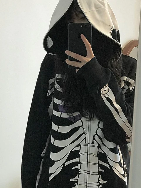 Skeleton hoodie women's sale