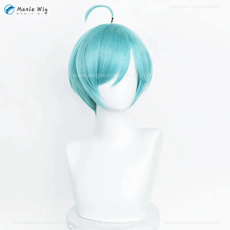 2025 เกม อีเอส คอสเพลย์ 30 ซม. วิกผมอนิเมะสีฟ้า ชินไค คานาตะ วิกผมสังเคราะห์ทนความร้อน + หมวกคลุมวิก