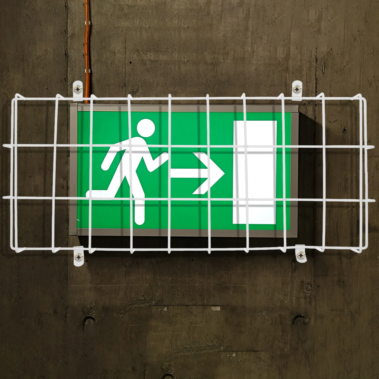 

Exit Sign Cage Guard Gym Protective Cover Impact Resistant Emergency Light Wire Guard Exit Sign Wire Cage Emergency Light Cover