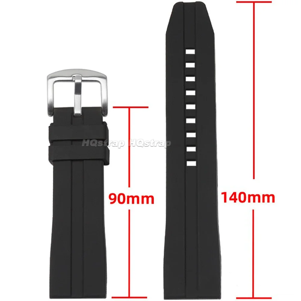 Extended Length Silicone Strap 20mm 22mm Waterproof Big Size Rubber Watch Band for Seiko Universal Bracelet Sport Men Wristband