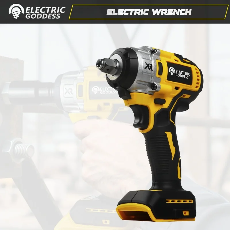 330NMブラシレスインパクトレンチ 1/2インチ高トルクコードレス電動レンチ タイヤ修理用電動工具 デウォルト20vバッテリーピン対応