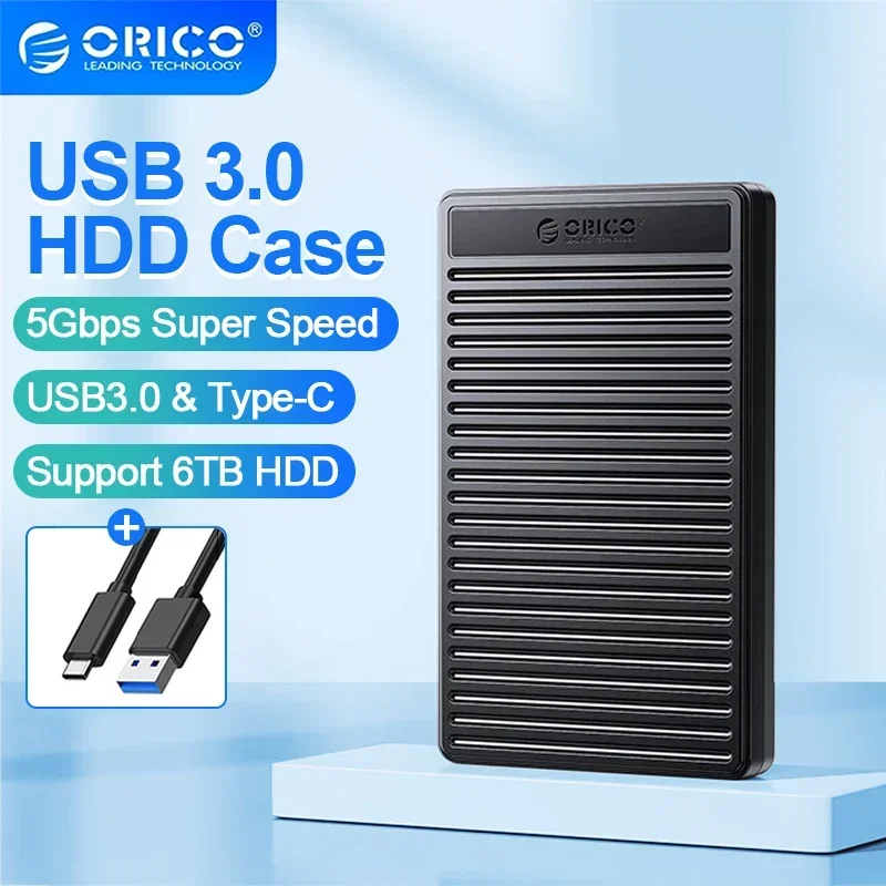 

ORICO 2.5 Inch USB3.0 HDD Case SATA to USB3.0 USB3.1 5Gbps Speed Hard Drive Enclosure for SSD HDD PC Laptop External HDD Case