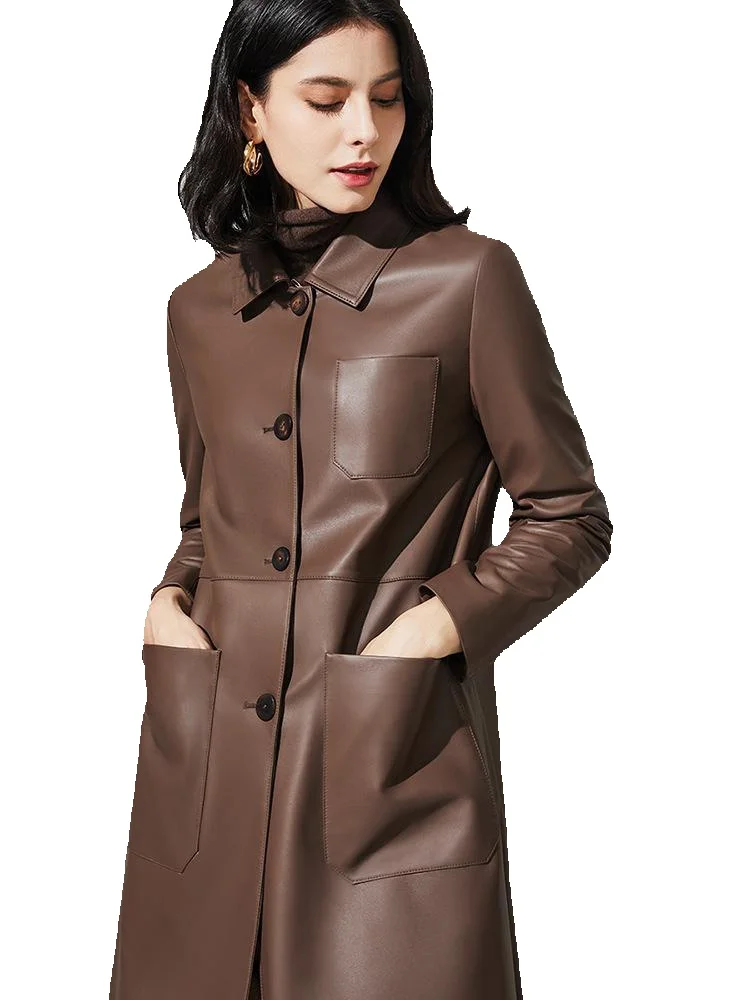 New Long Season Genuine Leather Sheepskin Coat Loose And Fashionable Korean Edition Coat