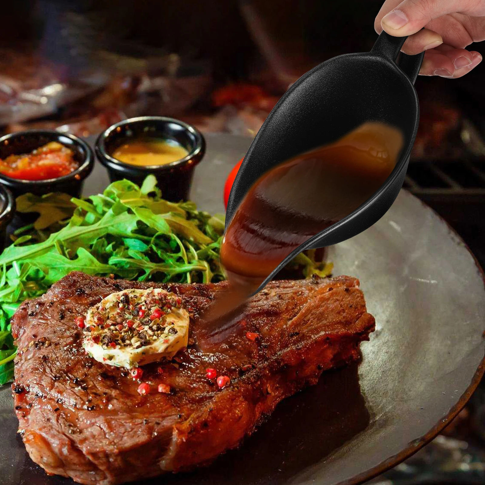 

Porcelain Spout Mixing Bowl Steak Sauce Bowl Egg Mixing Cup Multifunctional Kitchen Tableware Kitchen Gadget