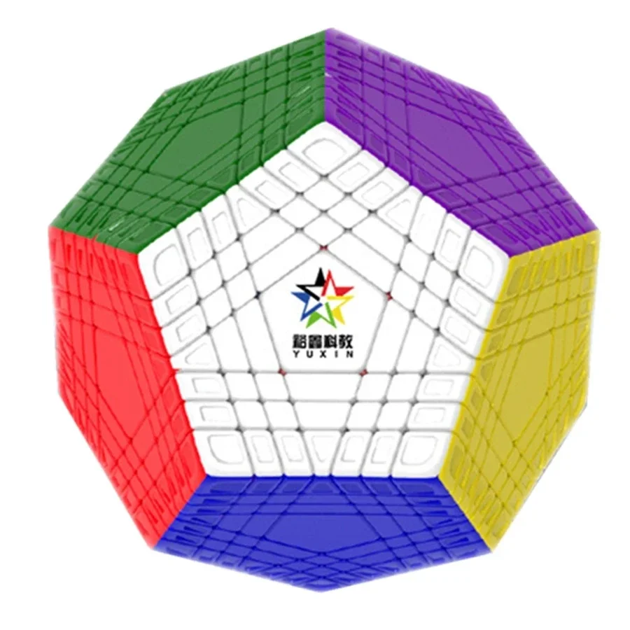 YuXin 7x7 Megaminx Cube TeraMinx HuangLong Puzzle Cubo Magico Stickerless Megaminxeds Professional Stickerless Education Toys