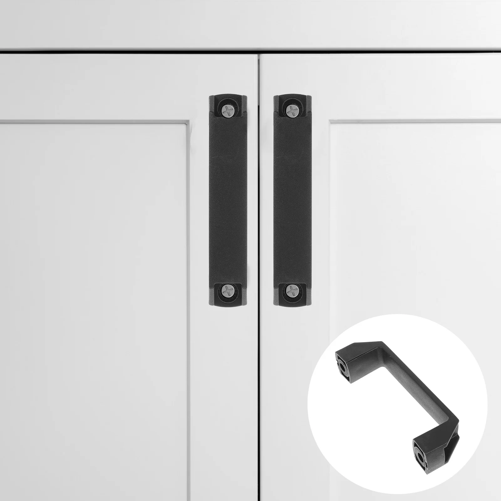 10 قطعة مقابض شريط مربع لخزانة خزانة خزانة صندوق كهربائي دائم النايلون المضادة للتآكل تركيبات الأجهزة الحديثة