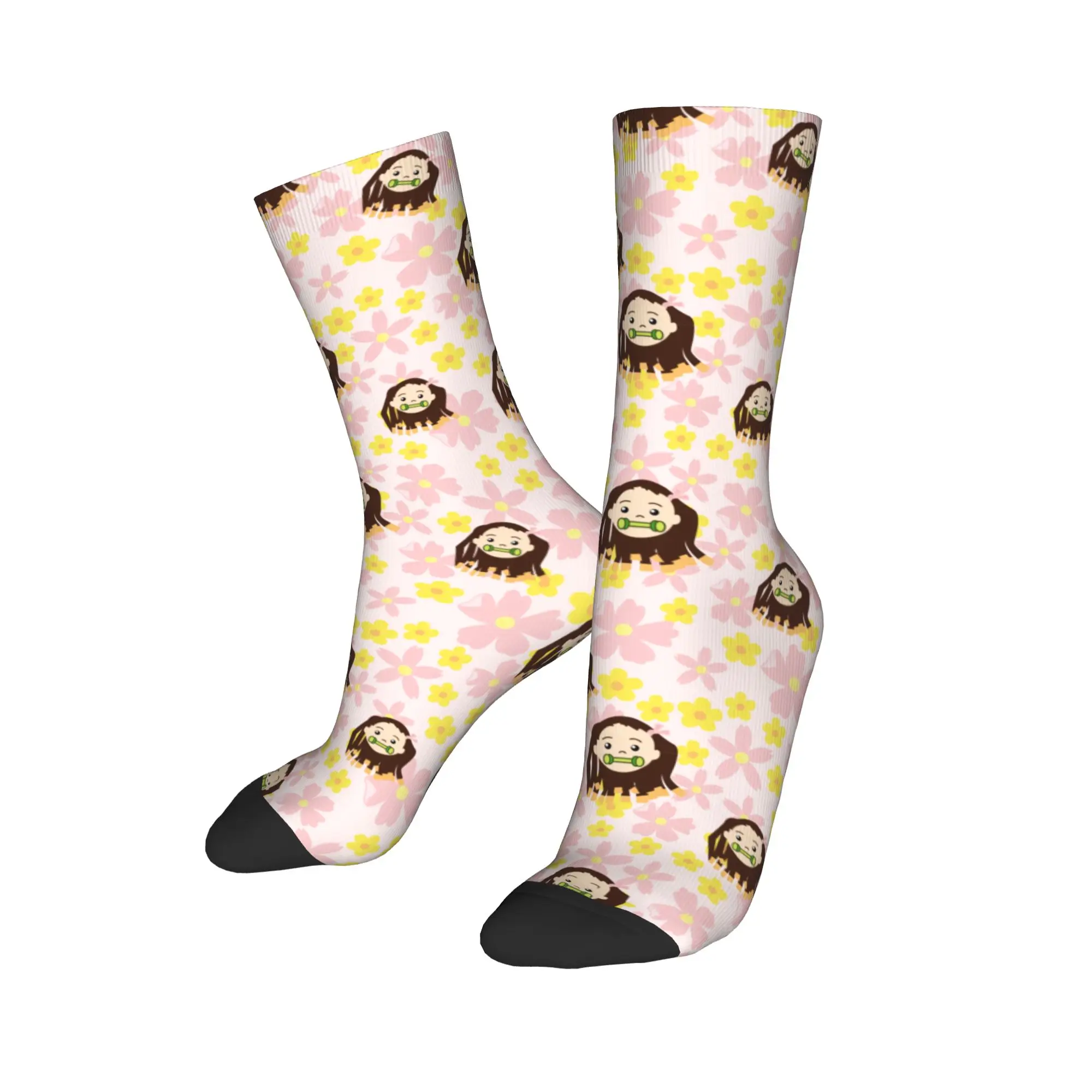 Demons Slayers Anime Socks Men Women Polyester Socks Novelty Spring Summer Autumn Winter Middle Tube Stockings Gifts