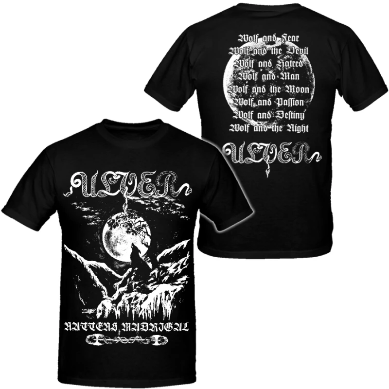2026 Ulver Band  Men Hip Hop Heavy Metal Tshirts Cotton Shirt Unisex Summer Short Sleeve Fashion Brand Tee Vintage Tops