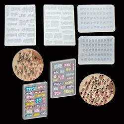 DIY Japanese Words Shaped Silicone Epoxy Resin Mold Jewelry Tool Jewelry Accessories Molds
