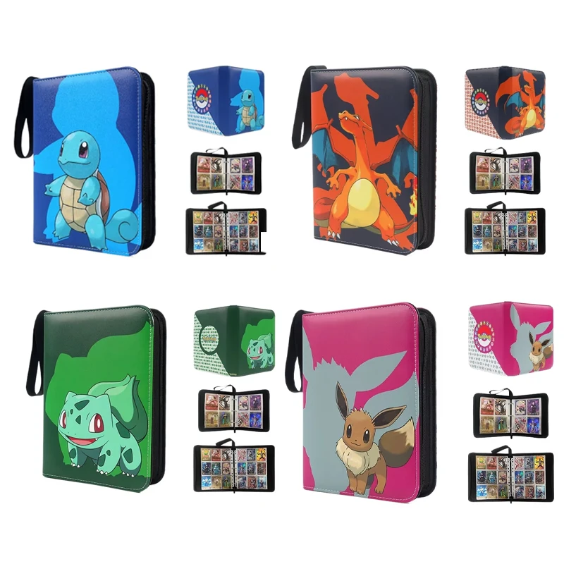 Sac de rangement de cartes Pokemon, sac de rangement de cartes, Album Photo, collection d'album, feuilles mobiles, fermeture éclair Pu, jeu King Fans, paquet de cartes Pikachu, jouets