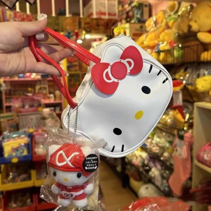 Torebka Sanrio Hello Kitty, Mini torba w kształcie kotka Y2k, dziewczęca torba na portmonetka na co dzień, urocza kopertówka z kreskówki Kawaii