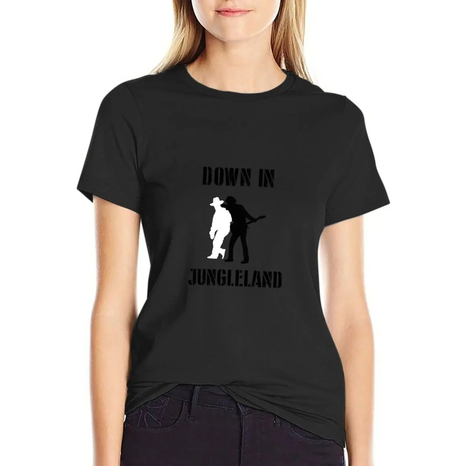 

Down in Jungleland T-Shirt aesthetic clothes quick drying animal print shirt for girls t shirt Women