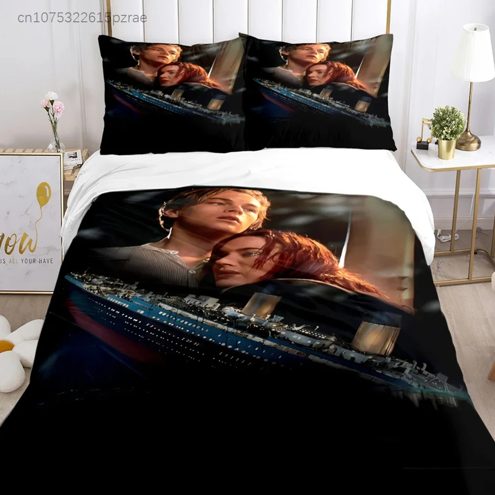 Titanic Romantic Love Duvet Cover Comforter Bedding Set Soft Quilt Cover And Pillowcases For Teens Boy Single Double Queen King