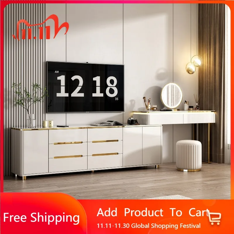 

Bedroom Cabinet Vanity Table Makeup Chair Drawers Luxury Women Cosmetics Dressing Table Modern Vestidores Lounge Suite Furniture