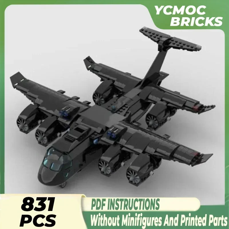 Moc อาคารอิฐทหารรุ่นโบอิ้ง C-17 Globemaster เทคโนโลยี Modular Blocks ของขวัญของเล่นคริสต์มาส DIY ชุดประกอบ