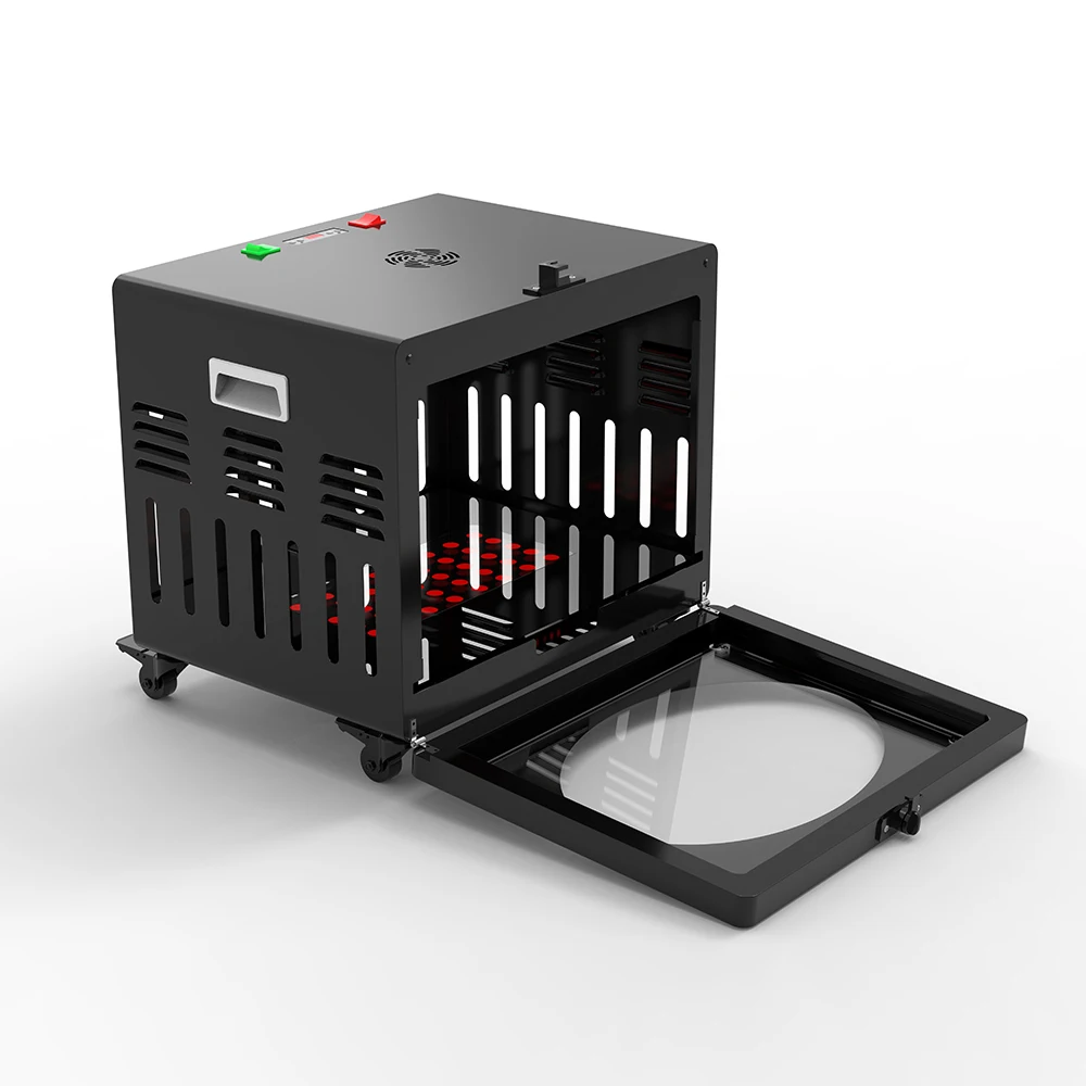 GLPE Upgraded Standing Pet Crate Red Infrared Light Panel 5 Wavelengths 3 Preset Modes US Pain Relief Wound Healing for Cats