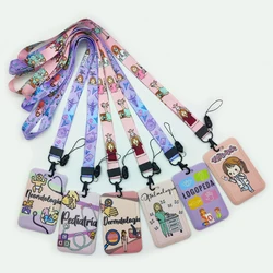 Neonatology Neck Strap Card Holder Pediatrics ID Credit Card Case Lanyard LOGOPEDA Badge Holder Pharmacy Credentials