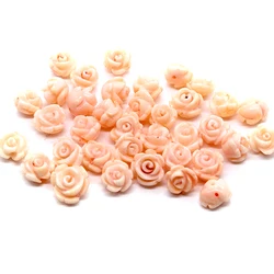 Fashion Jewelry Coral Stud Earrings Beads Carved Rose Flower Loose Beads for Women DIY Earring Making Charms Jewelry Accessories