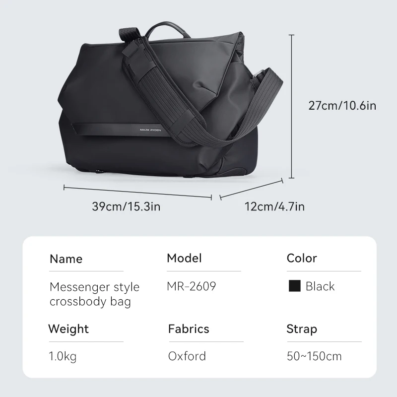 Mark Ryden Multifunction Fashion Shoulder Messenger Bag Large Capacity Leather Crossbody Bag designer luxury bag for men