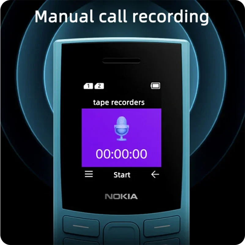 Nokia 105 4G 2023 Функция телефона Dual SIM Bluetooth 5,0 1450 мАч Многоязычный аккумулятор Иврит Клавиатура Доступен б/у телефон