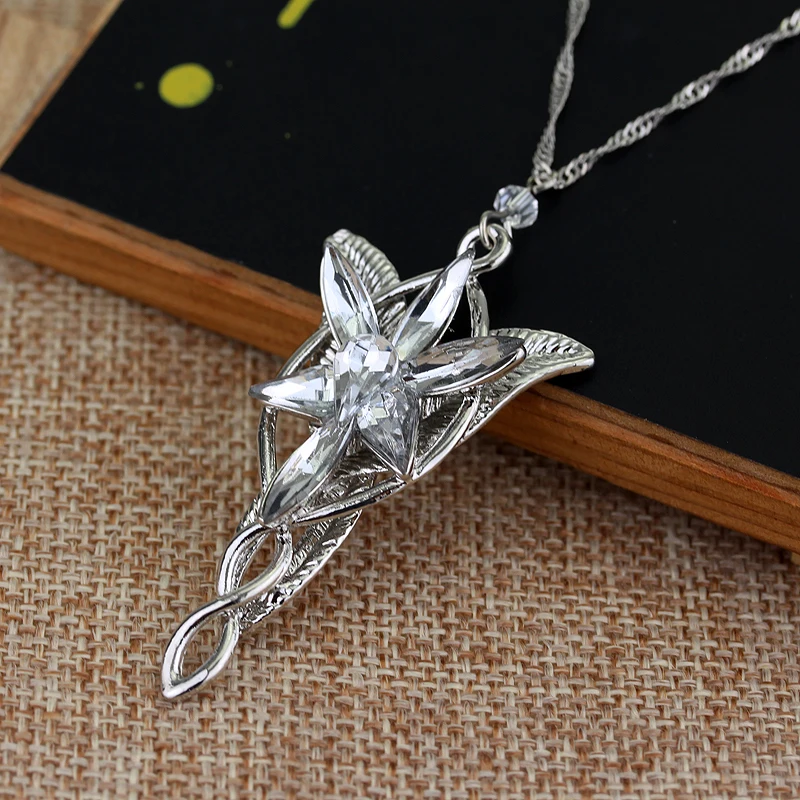 Movie The Lord Arwen Evenstar Necklace Elf Princess Arwen Twilight Star Crystal Pendant Necklaces for Women Choker Jewelry Gift image 5