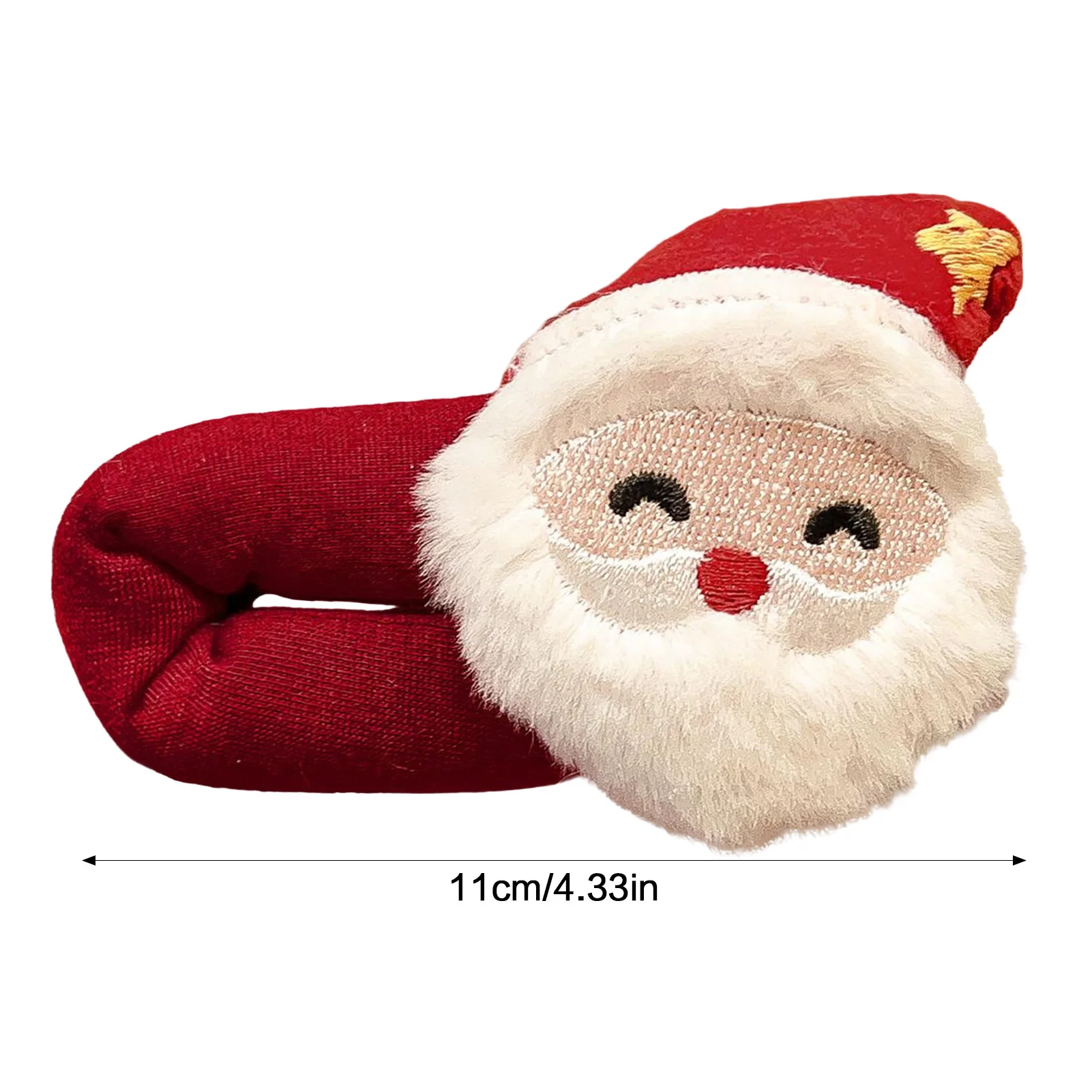 مشبك شعر سانتا كلوز مقاس كبير إكسسوارات شعر جانبية ناعمة منفوشة لحفلات عيد الميلاد والهالوين وهدايا عيد الميلاد