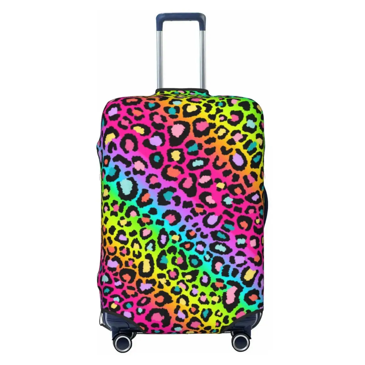 

Colofrul Радужный чехол для чемодана с леопардовым принтом, моющиеся чехлы для дорожного багажа с животной из кожи гепарда для 18-32 дюймов