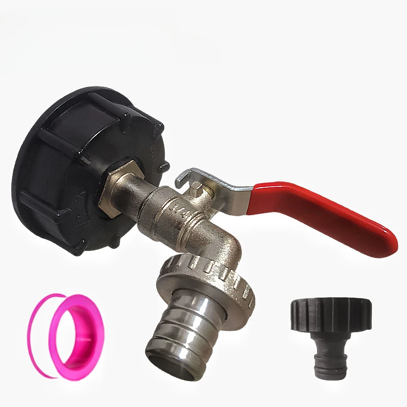 Durable IBC Tank Tap Adapter S60*2 Coarse Thread to 3/4'' Connector Replacement Valve Garden Home Valve Fitting Faucet