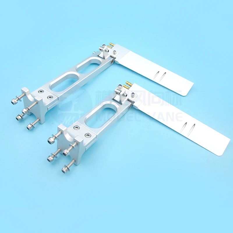 1pc CNC Aluminum 160mm T/L-shaped Steering Water Absorbing Rudder with Dual Water Inlet +Kickback Protection For RC O-Boat Model