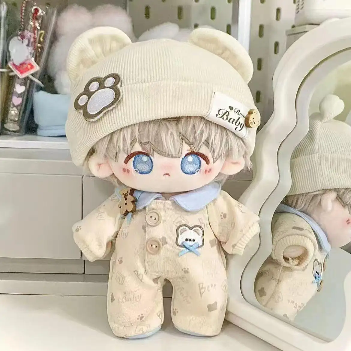 

20cm Cotton Doll Clothes Bear Pajama Set Original Cartoon Dolls Accessories Neutral Cute Replacement Clothes Toy Hobbies