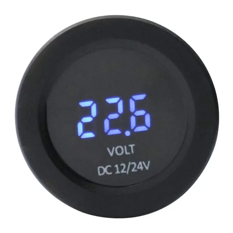 جهاز اختبار الجهد الكهربائي بثلاثة ألوان مع تنبيه صوتي، شاشة رقمية LCD 12-24 فولت للنظام الكهربائي للمركبة، شاشة بطارية في الوقت الحقيقي #4