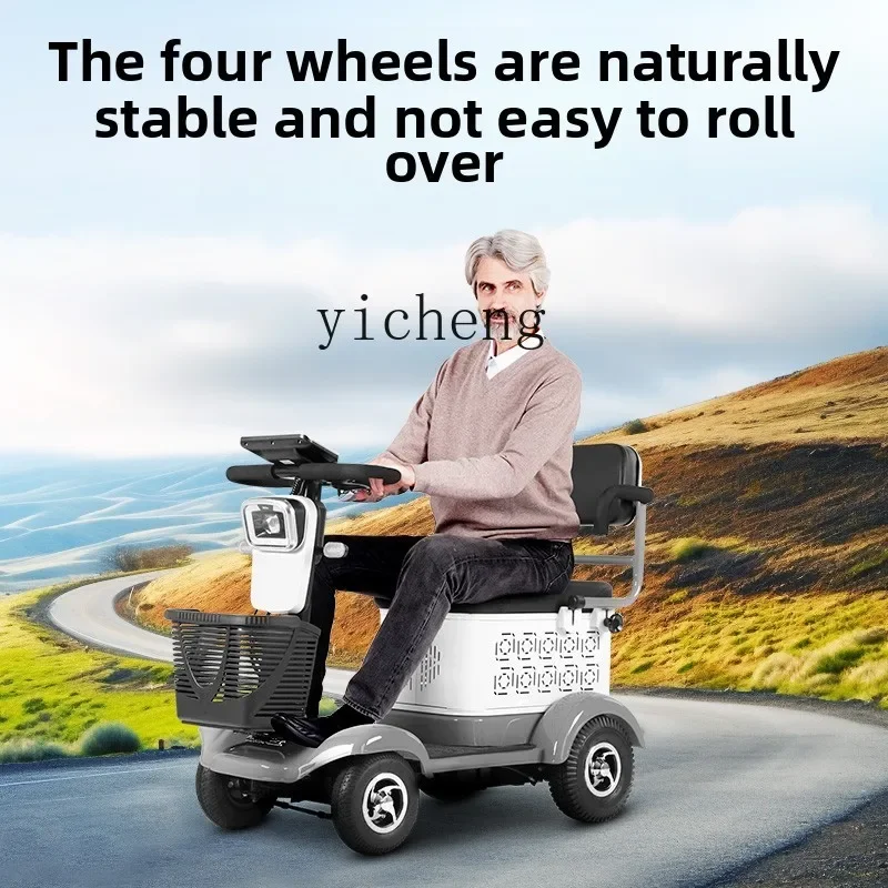 

TQH elderly scooter four-wheel electric elderly small household minibus battery car