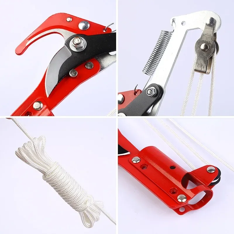 High Altitude Two Wheels Pruning Scissors Tree Pruner Branches Cutter Garden Shears Saw Fruit Pick Cutting Tools Without Rod