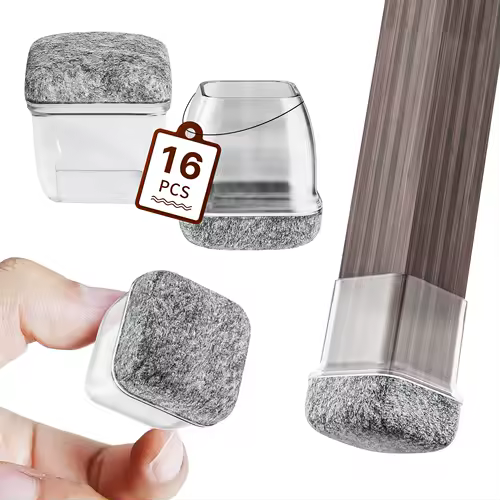 16PCS Silicone Chair Leg Caps Non-Slip Prevent Scratches Silent  Hardwood Floor Protector Waterproof Felt Furniture Feet Pad - Image 12