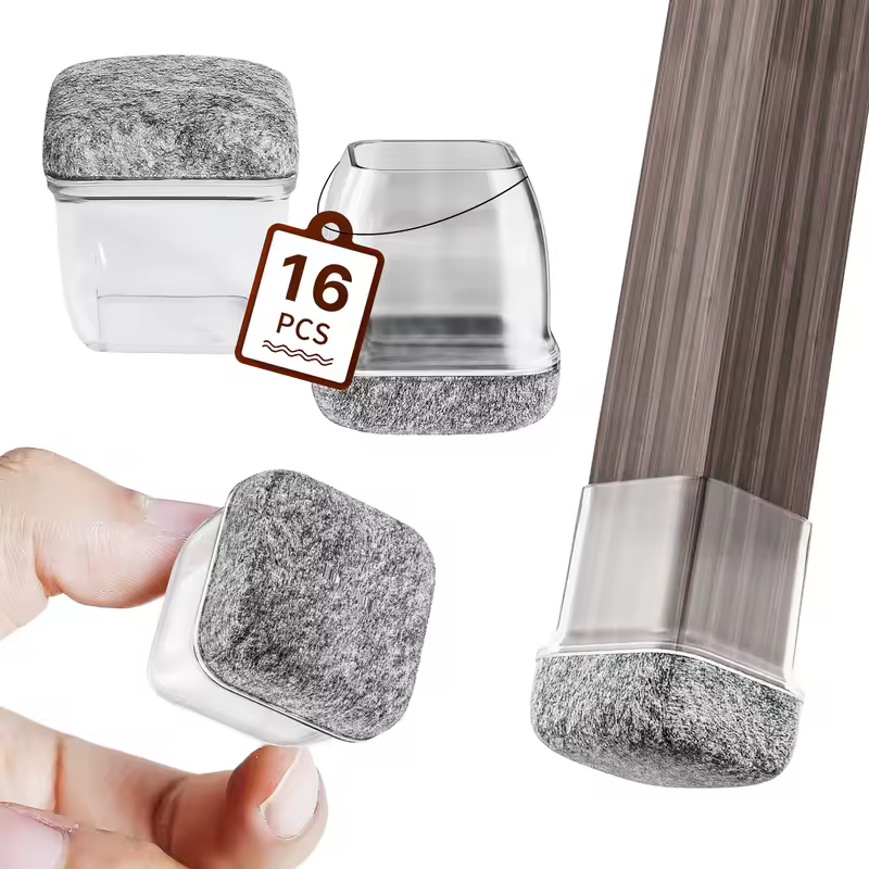 16PCS Silicone Chair Leg Caps Non-Slip Prevent Scratches Silent  Hardwood Floor Protector Waterproof Felt Furniture Feet Pad - Image 12
