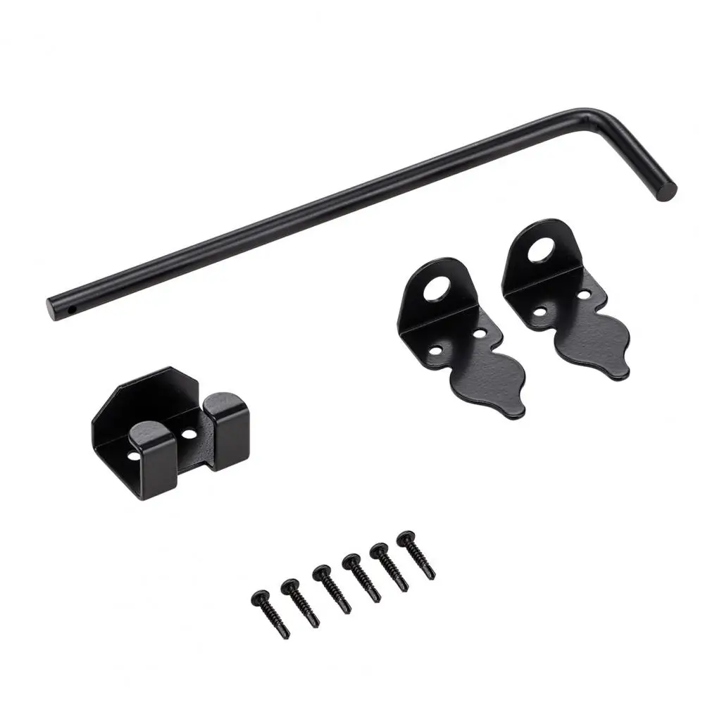 Outdoor Gate Latch 12 Inch Metal Cane Bolt Gate Latch Heavy Duty Drop Rod Lock Weatherproof Gate Hardware Kit for Wooden Fence