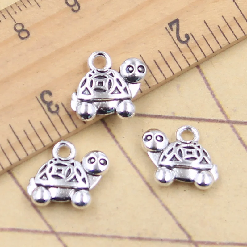 20pcs Charms Turtle Tortoise Sea 12x14mm Tibetan Silver Color Pendants Antique Jewelry Making DIY Handmade Craft