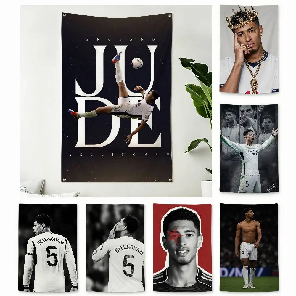 Football Star J-Jude Bellingham Home Decor Wall Hanging Vertical Flags Indoor Outdoor