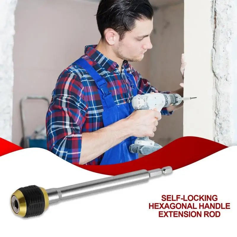 Drill Extension Bit Holder Hexagonal Quick Release Self-Locking Extension Rod Multipurpose Attachment For Electric Drill