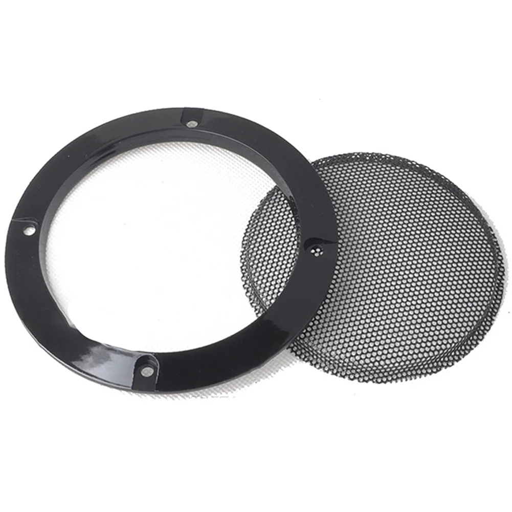 124mm nero Car Speaker Net Cover Audio Metal Iron Wire Grilles Cover Steel Mesh Woofer Subwoofer Protector accessori per altoparlanti